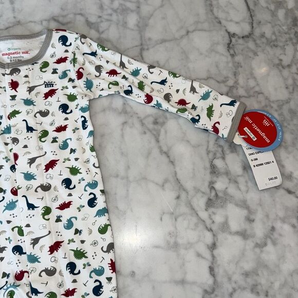 NWT MAGNETIC ME ORGANIC COTTON DINO EXPEDITION FOOTIE - Picture 6 of 7